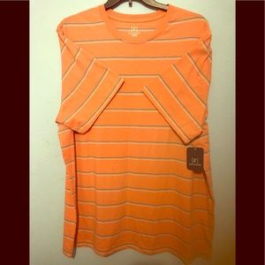 George Orange Pattern Crew Tee Shirt